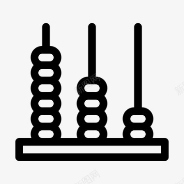 算盘珠算盘教育知识图标图标