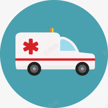 医疗废物标志救护车6号医疗车环形公寓图标图标