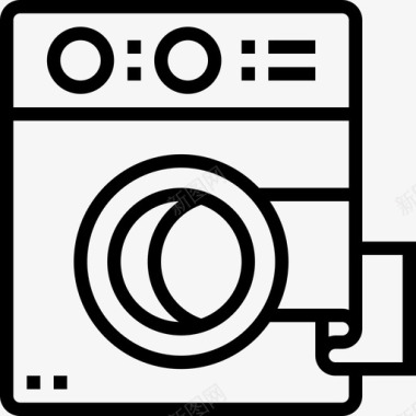 洗衣机清洗2线性图标图标
