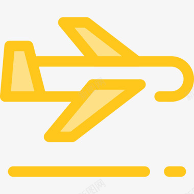 飞机6号机场黄色图标图标