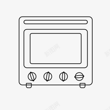 厨房烤箱设备烤箱电器家图标图标