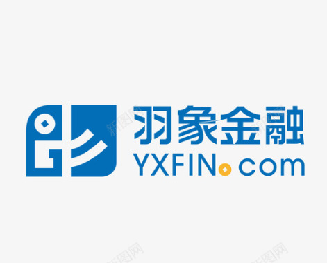 矢量LOGO圆环标识设计羽象金融LOGO 全 横版图标