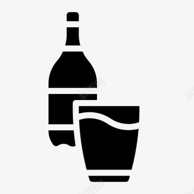 饮用水饮料瓶子图标图标