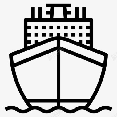 轮船邮轮轮船运输图标图标