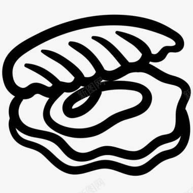 贝壳扇贝食物海鲜图标图标
