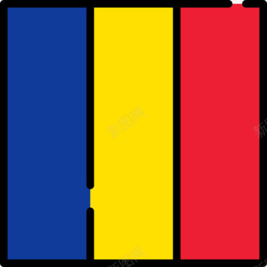 免抠素材罗马尼亚国旗收藏3广场图标图标