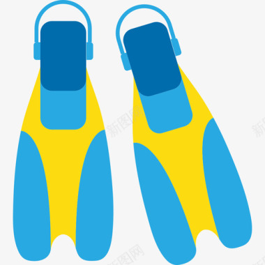运动小人图标矢量素材脚蹼运动跳水4图标图标