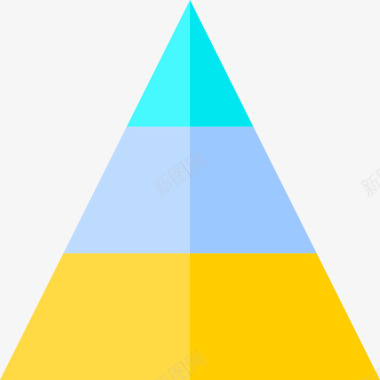 金字塔形商业收藏5扁平图标图标