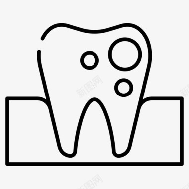 小牙齿龋齿蛀牙医疗图标图标