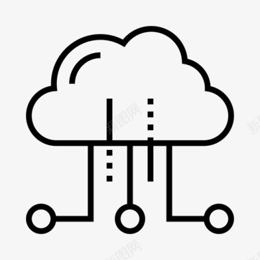 电影宣传片网络云计算云隔离图标图标