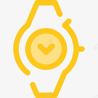 手表工作效率黄色图标图标