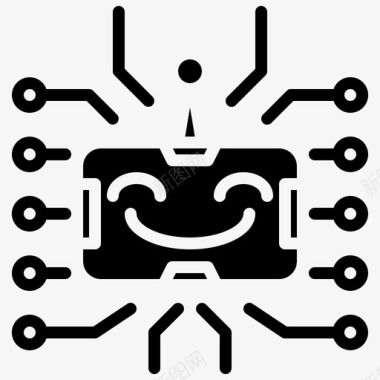 机器人电路安卓建筑图标图标