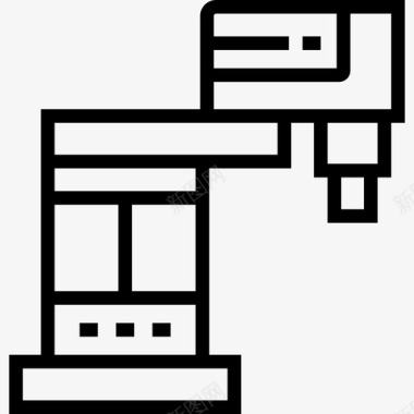 工厂电压表工业机器人工厂机械5线性图标图标