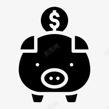 储蓄银行猪图标图标