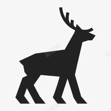 驯鹿鹿动物森林图标图标