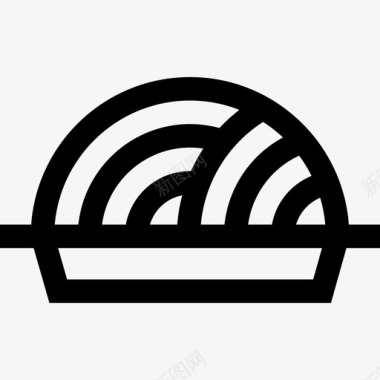 意大利面食品和餐厅系列直纹图标图标