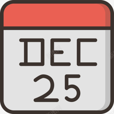 12月圣诞节15日线性颜色图标图标