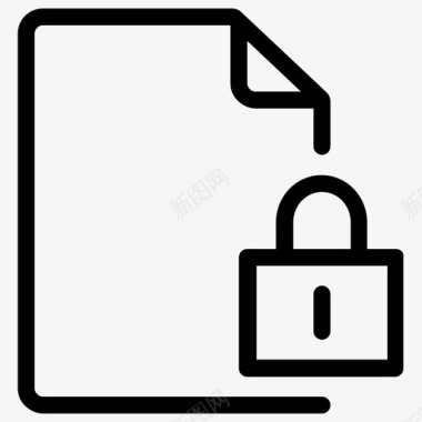 带锁文档文件密码图标图标