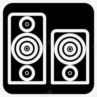 扬声器dj音乐音量大图标图标