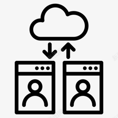 账户支付云计算账户存储图标图标