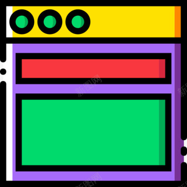 线性浏览器用户界面6线性颜色图标图标