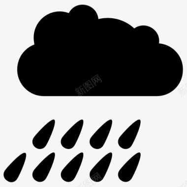 雨雨滴雨天图标图标