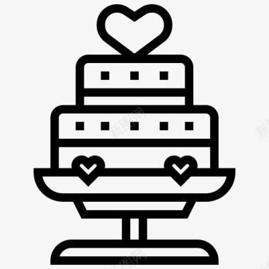 蛋糕结婚纪念日结婚图标图标