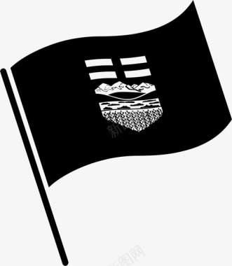 阿尔伯塔省国旗加拿大阿尔伯塔省地区图标图标