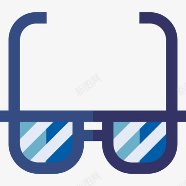 眼镜时髦款式4扁平图标图标