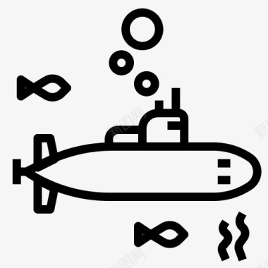 潜艇导航海洋图标图标
