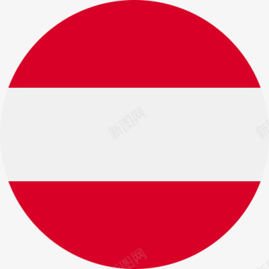 圆形分类奥地利国旗圆形图标图标