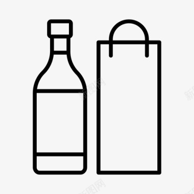 酒瓶饮料葡萄藤图标图标
