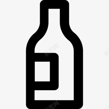 酒瓶庆祝和聚会收藏大胆圆润图标图标