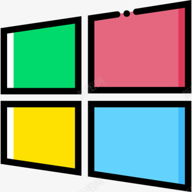 黄色朦胧背景Windows社交媒体4黄色图标图标