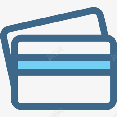 信用卡盗用信用卡商务线性彩色网络界面元素图标图标