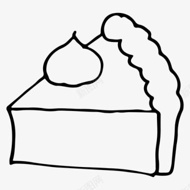 蛋糕涂鸦食物图标图标