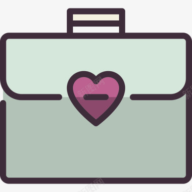 妇女节设计素材公文包线性妇女节元素线性颜色图标图标