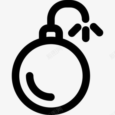 公共标识安全危险的电脑安全图标线性的图标