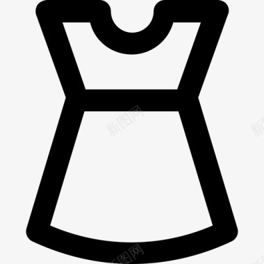 连衣裙时尚经典系列大胆圆润图标图标