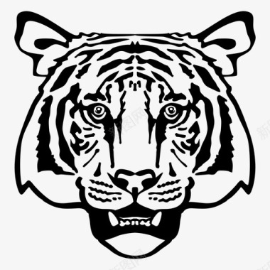 动物老虎非洲虎脸图标图标