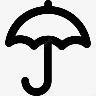 雨伞时尚经典系列醒目圆形图标图标