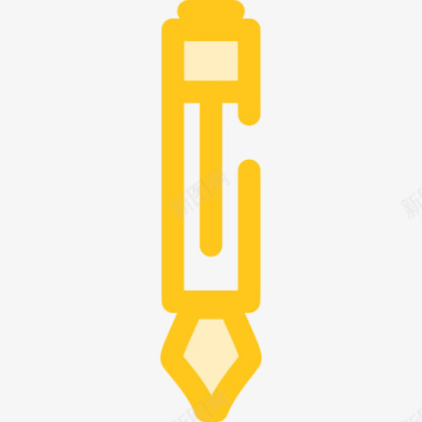 钢笔学校元素6黄色图标图标