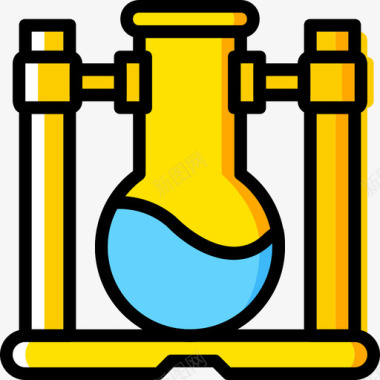 黄色标志烧瓶科学9号黄色图标图标