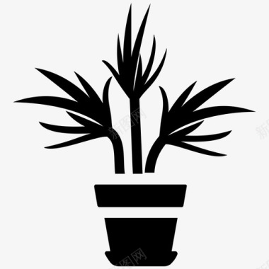 互花香草状植物伞棕榈图标图标
