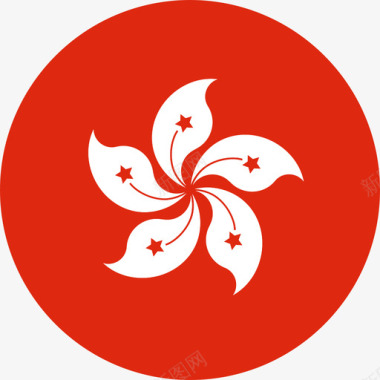 中华花香港区旗图标