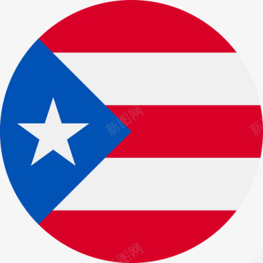 圆形火焰图标波多黎各国旗圆形图标图标