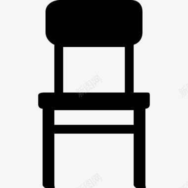 椅子家具和白色物品实心图标图标