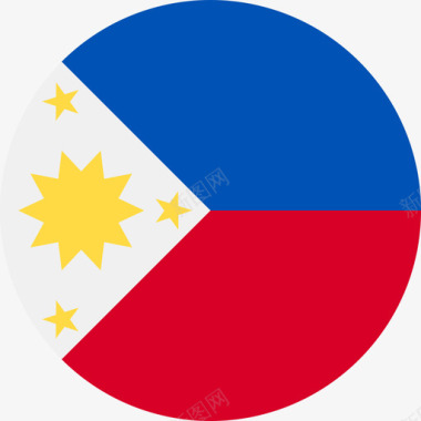 圆形状菲律宾国旗圆形图标图标