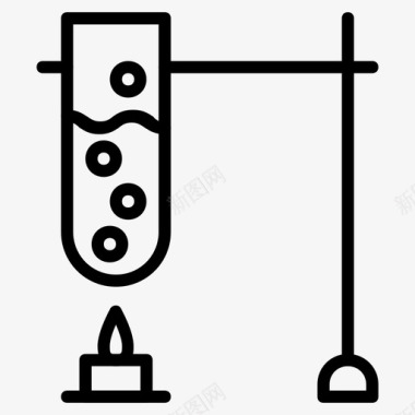 白色科技背景烧瓶原子实验图标图标