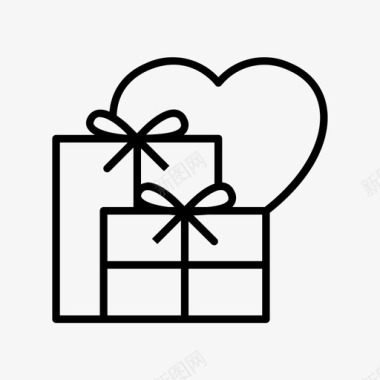 结婚礼物盒子礼物图标图标